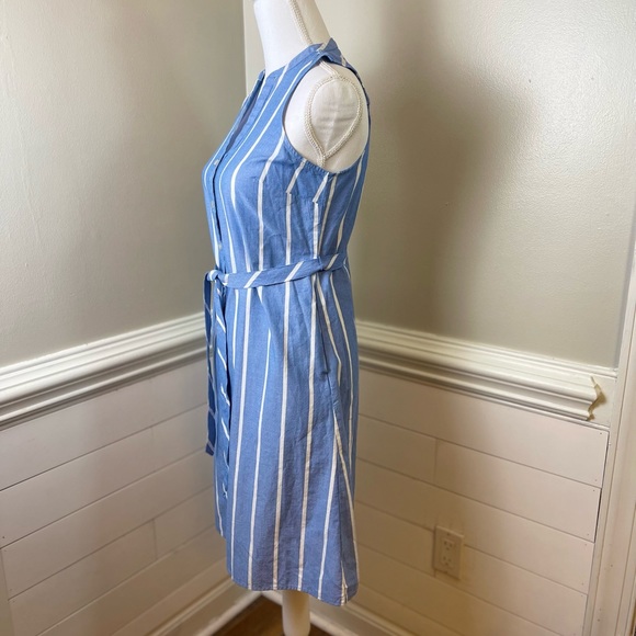 A New Day Striped 100% Cotton Chambray Dress XS FREE SHIP - Picture 2 of 5